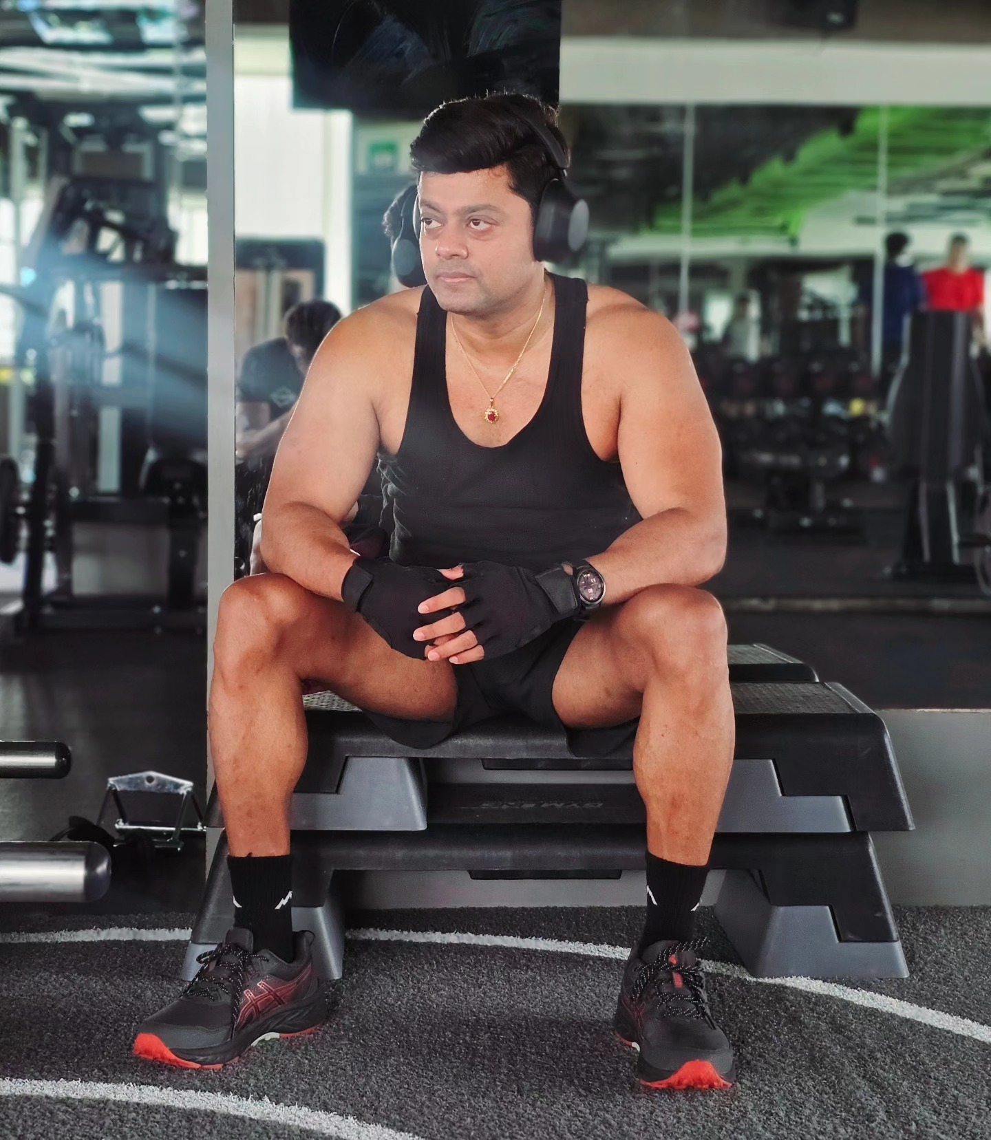 Kiran Roy at the gym